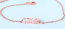 Letter Love Charm CZ Crystal Golden Chain Bracelet - [neshe.in]