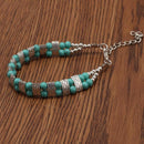 Bohemian Tibetan Turquoise Styled Bangle Bracelet - [neshe.in]