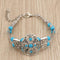 Bohemian Gypsy Blue Beads Flower Bracelet - 2 Colors - [neshe.in]