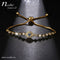 CZ Eye Charm Bracelet Gold Color Slider Chain Bracelets- 2 Colors