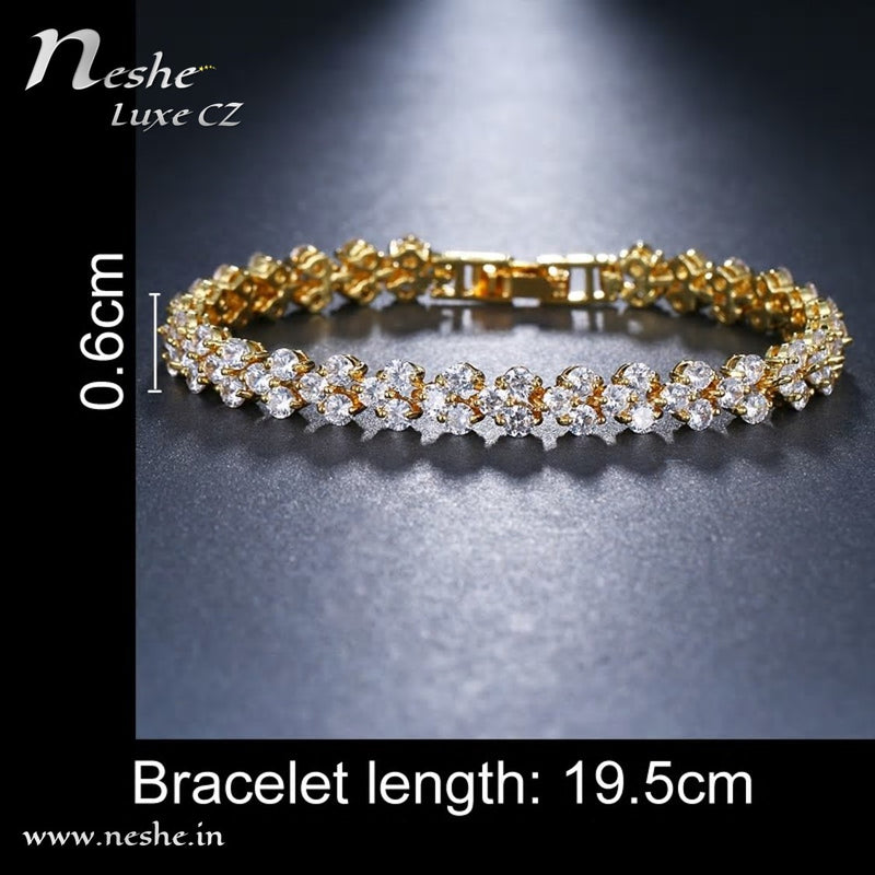 925 Sterling Silver Gold Plated Cz Stones Screw Design Bracelet, Size:  Adjustable at Rs 150/gram in Jaipur
