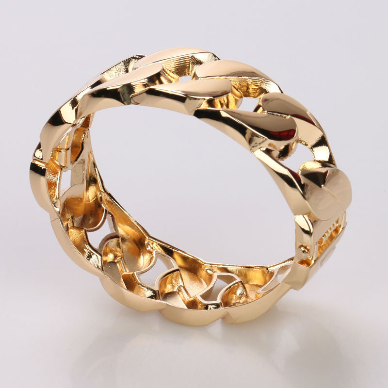 Chain Design Hollow Trendy Gold Bracelet Bangles - [neshe.in]