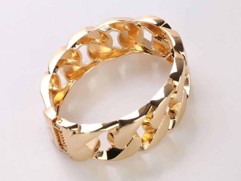 Chain Design Hollow Trendy Gold Bracelet Bangles - [neshe.in]