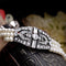 Layered Crystal Simulated Pearl Charm Bracelet Cocktail - [neshe.in]