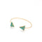 Elegant Triangle Stone Alloy Open Bracelet - 3 Colors - [neshe.in]