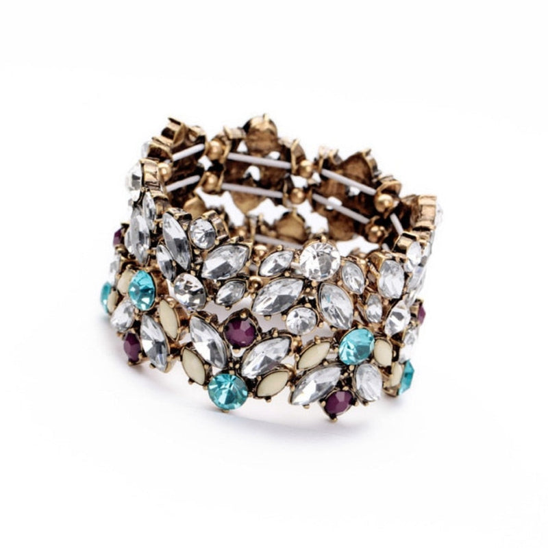Chain Plant Colorful Crystal Elastic Bracelets And Bangles - [neshe.in]