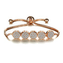 Crystal Charm Beads Adjustable Bracelet - 2 Colors - [neshe.in]