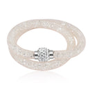 Double Mesh Crystal Magnetic Charm Clasp Bracelet - 6 Colors - [neshe.in]