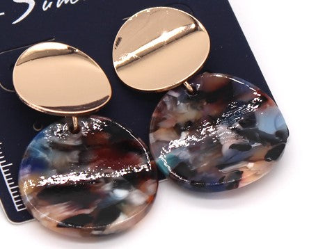 Bohemian Resin Stud Earrings in 6 colors/styles - [neshe.in]