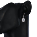 White CZ Crystal White Gold Plated Drop Earring - [neshe.in]