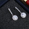 White CZ Crystal White Gold Plated Drop Earring - [neshe.in]
