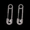 Stylish CZ Crystal Safety Pin Styled Pierced Earring - [neshe.in]
