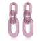 Linked Chain Shimmery Acrylic Party Styled Earring - 3 Colors - [neshe.in]