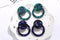 Blue Acrylic Acetic Acid Drop Styled Stud Earring - [neshe.in]
