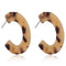 Retro Exaggerated Leopard Geometric  Coffee Acrylic Earrings - 1 Color - [neshe.in]