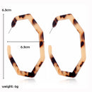 Super Big Hexagonal Shaped Acrylic Styled Earring- 2 colors - [neshe.in]