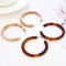 Big Brown Acrylic Acetic Hoop Earring -1 Color( Brown ) - [neshe.in]