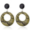 Snake Print Acrylic Small  Hoop Stud Styled Earring -2 Colors - [neshe.in]