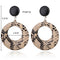 Snake Print Acrylic Small  Hoop Stud Styled Earring -2 Colors - [neshe.in]