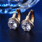 Hot Golden Crystal Huggy Hoop Earrings - [neshe.in]