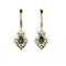 Geometric Heart Crystal Rhinestone Dangle Vintage Ethnic Earrings - [neshe.in]