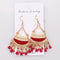 Ethnic Korean Style Oil Painted Tassels Drop Earrings - 4 Colors - [neshe.in]