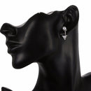 Pearl Triangle CZ Ear Jacket earring