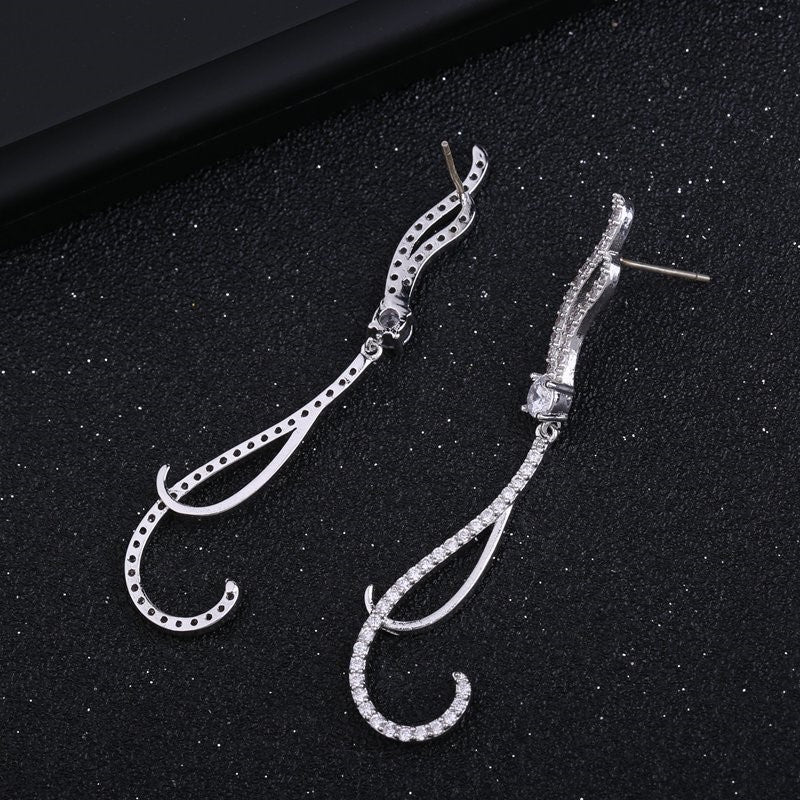 Silver Long Dangler Earrings – Deara Fashion Accessories