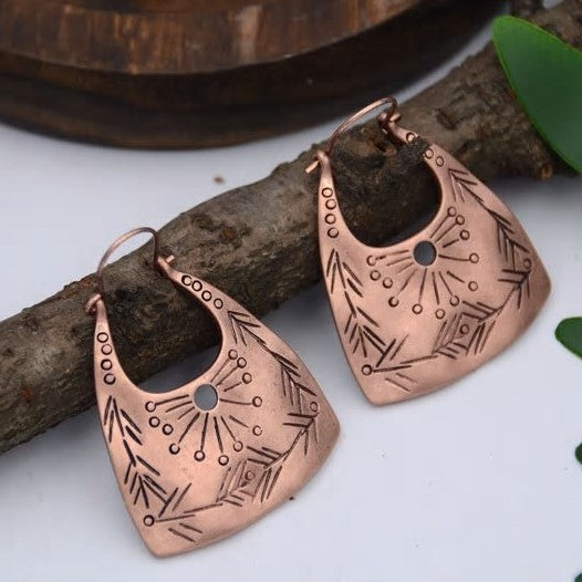 Antique Carving Fusion Style Drop and Dangle Earring - 3 Colors
