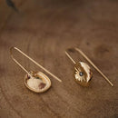 Golden Needle Hook Style Drop Earring