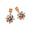Antique Gold Crystal Flower Earring