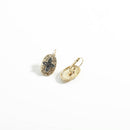 Vintage Metal Alloy Flower Embedded Clip on earring - 2 Colors