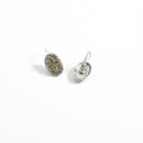 Vintage Metal Alloy Flower Embedded Clip on earring - 2 Colors