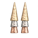 European Three Tier Multicolor Drop Stud Earring