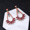 Pink Crystal Drop Dangle Ethnic Style Party Earring