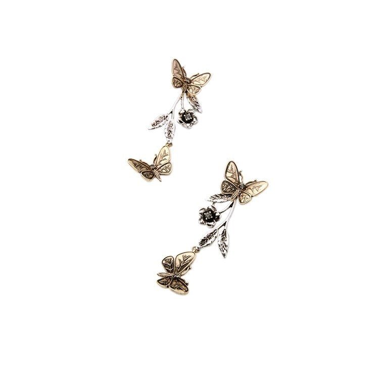 Antique Butterfly 2 in 1 Convertible Dangle Drop Earring