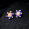 Pink & Blue Stylish Crystal Party Stud Earring