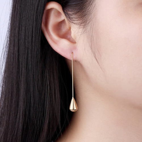 Long gold dangle earrings new arrivals