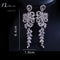 Elegant AAA CZ Clear Crystal Dangle Wedding Party Earrings