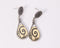 Antique Silver Plated Colorful Enamel Statement Earrings - [neshe.in]