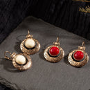 Vintage Ethnic Round Golden Stud Style Earring -2 Colors