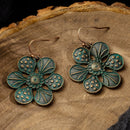 Ethnic Flower Bronze Earring