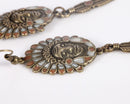 Vintage The Indian Avatar Design Dangle Earrings - [neshe.in]