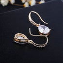 Elegant CZ Crystal Water Drop Earrings