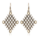 Vintage Ethnic Gold Color Chinese Knot Drop Earrings - [neshe.in]