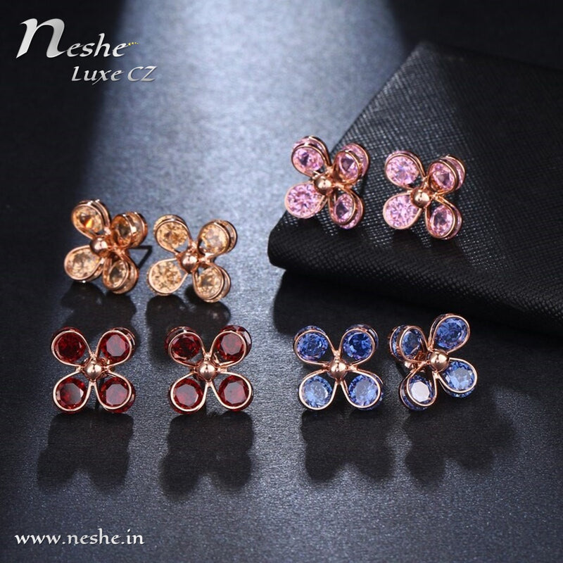 Buy quality Diamond encrusted leaf earrings in rose gold in Pune
