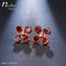 Colorful CZ Crystal Flower Rose Gold Stud Earring - 4 Colors