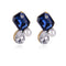 Geometric Style Crystal Stud Earrings - 3 Colors