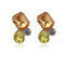 Geometric Style Crystal Stud Earrings - 3 Colors