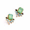 Crystal geometric Styled Green Color stud earring